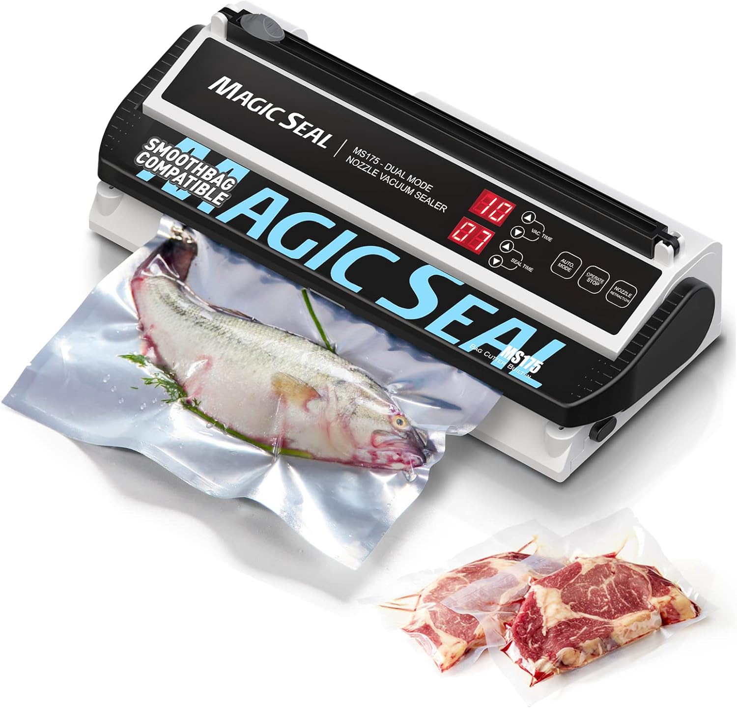 Vacuum Sealer Bag - 220W Nozzle Vacuum Sealer for Mylar
