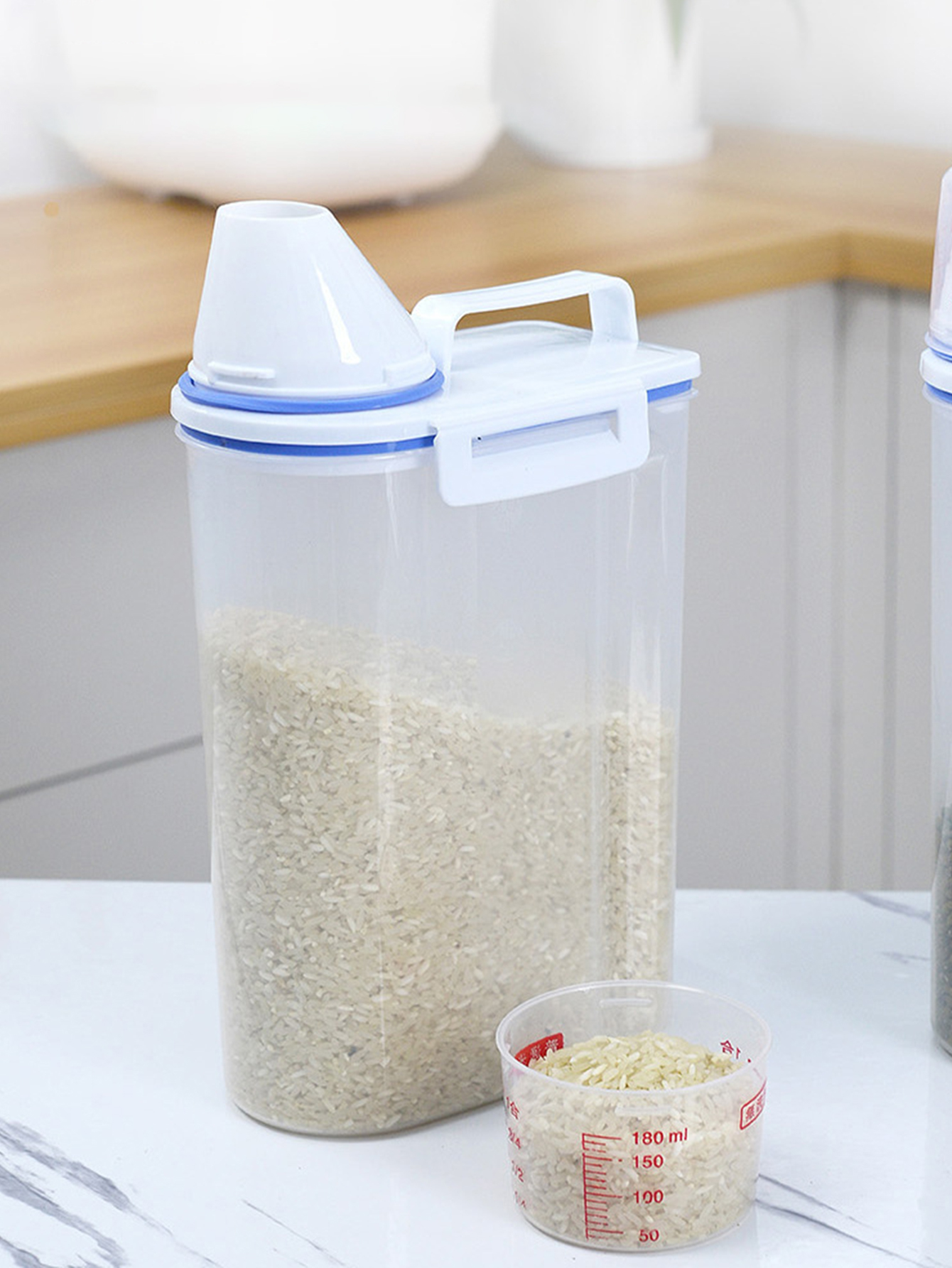 Xxl Food Storage Container - Large Capacity Plastic Rice Bucket Multi-Grain
