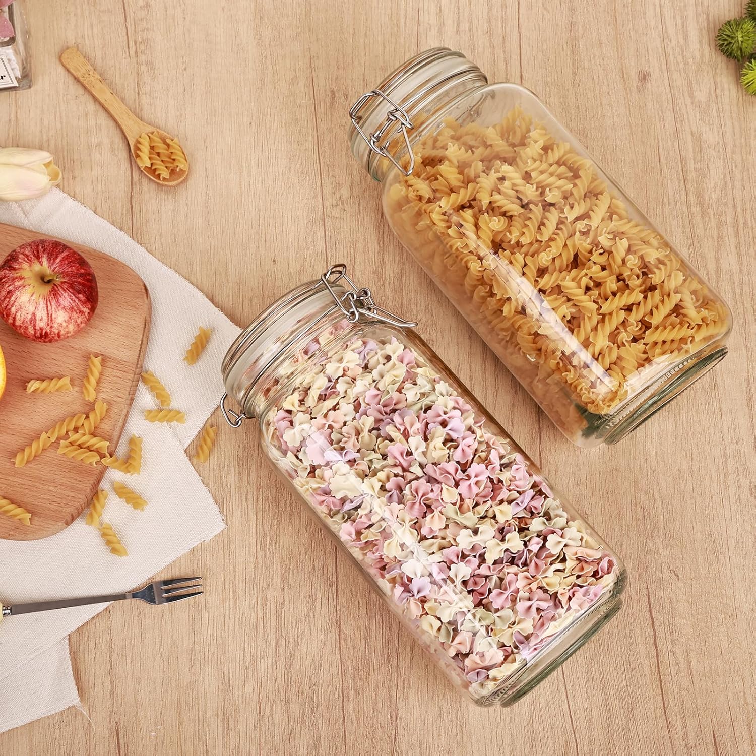 3 Pack 78oz    Glass Jars with – обзор и цена Food Storage Jars Plastic