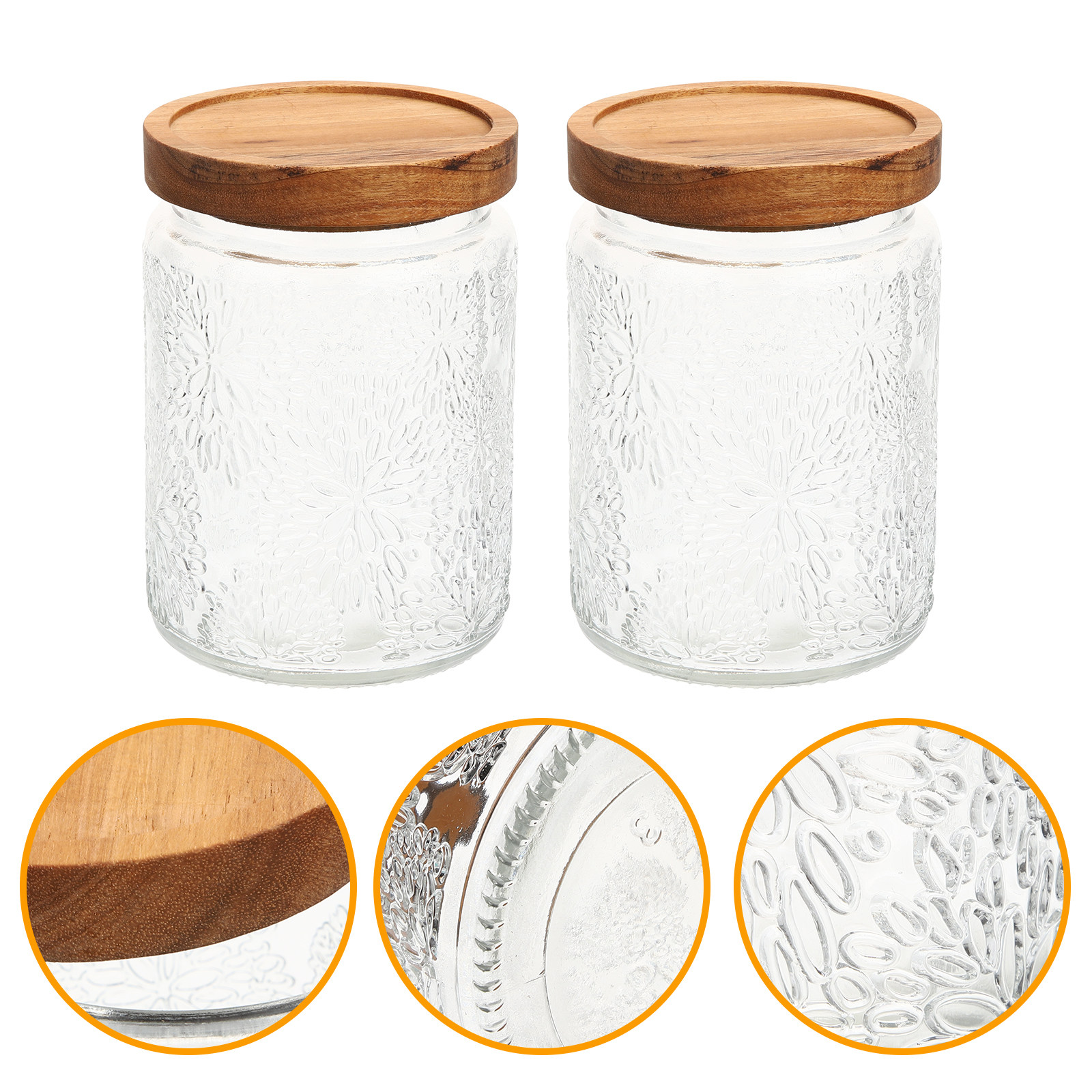 2Pcs Embossed Candy Storage Ja – обзор и цена Food Storage Jars Plastic