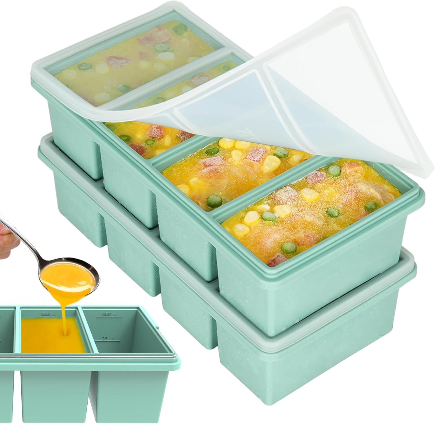 Silicone Ice Tray Mold 250ml 5 – обзор и цена Xxl Food Storage Container
