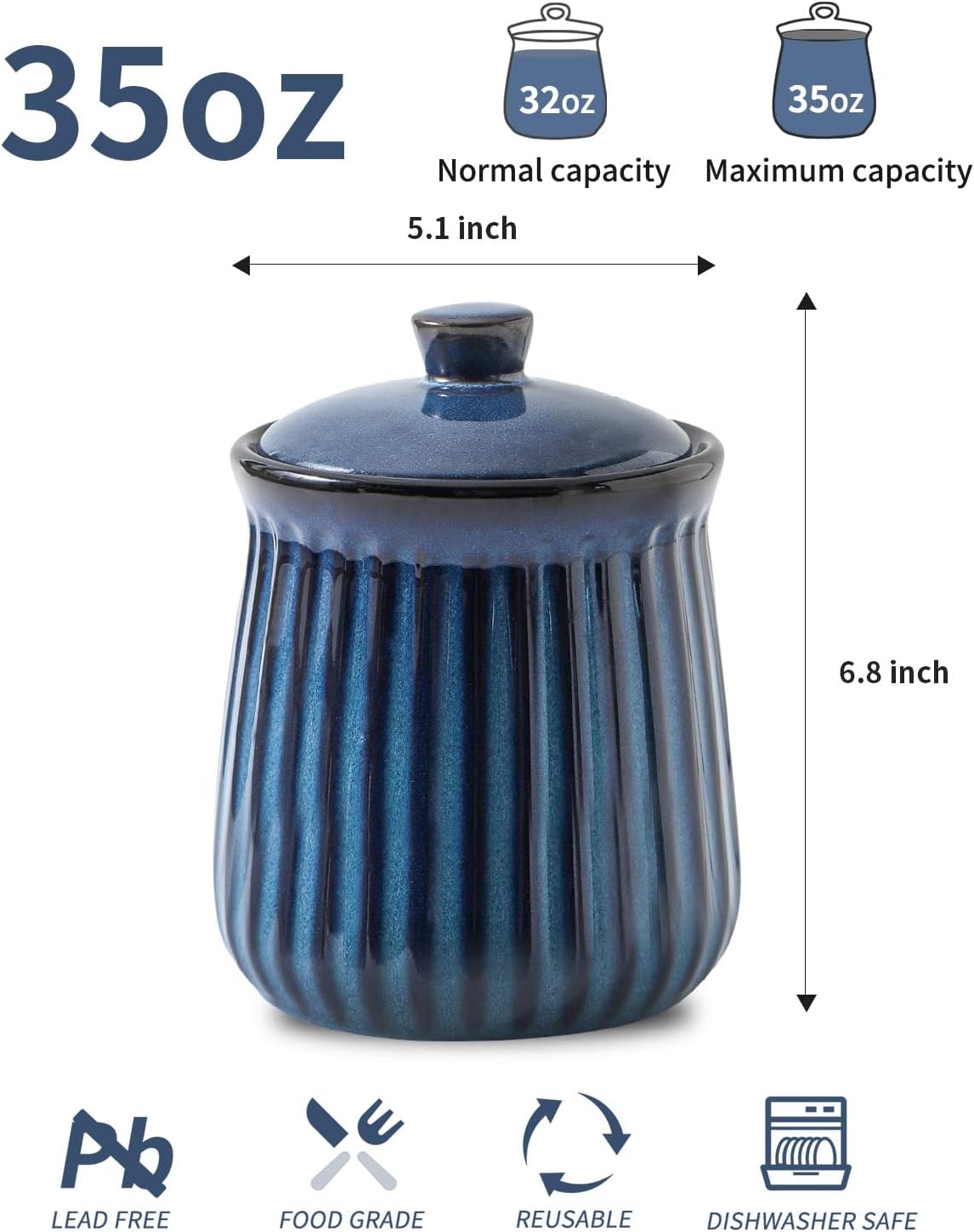 Ceramic Storage Containers, 35 – обзор и цена Food Storage Jars Plastic
