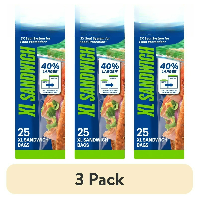 (3 pack) Brand XL Sandwich Bag – обзор и цена Food Storage Technology