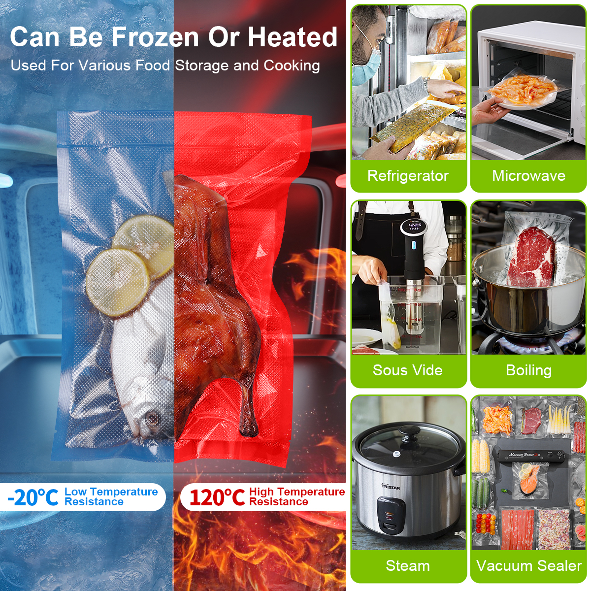 100pcs/lot BPA-Free Kitchen Va – обзор и цена Food Storage Vacuum Sealer Machine