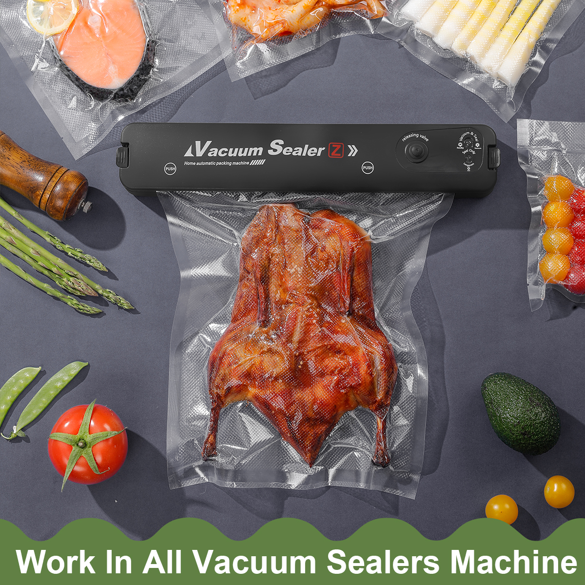 100pcs/lot BPA-Free Kitchen Va – обзор и цена Food Storage Vacuum Sealer Machine