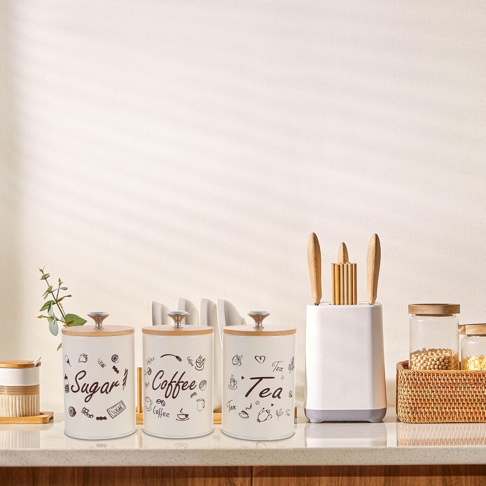 Tea Jar 3pcs Coffee Storage Ca – обзор и цена Food Storage Jars Plastic