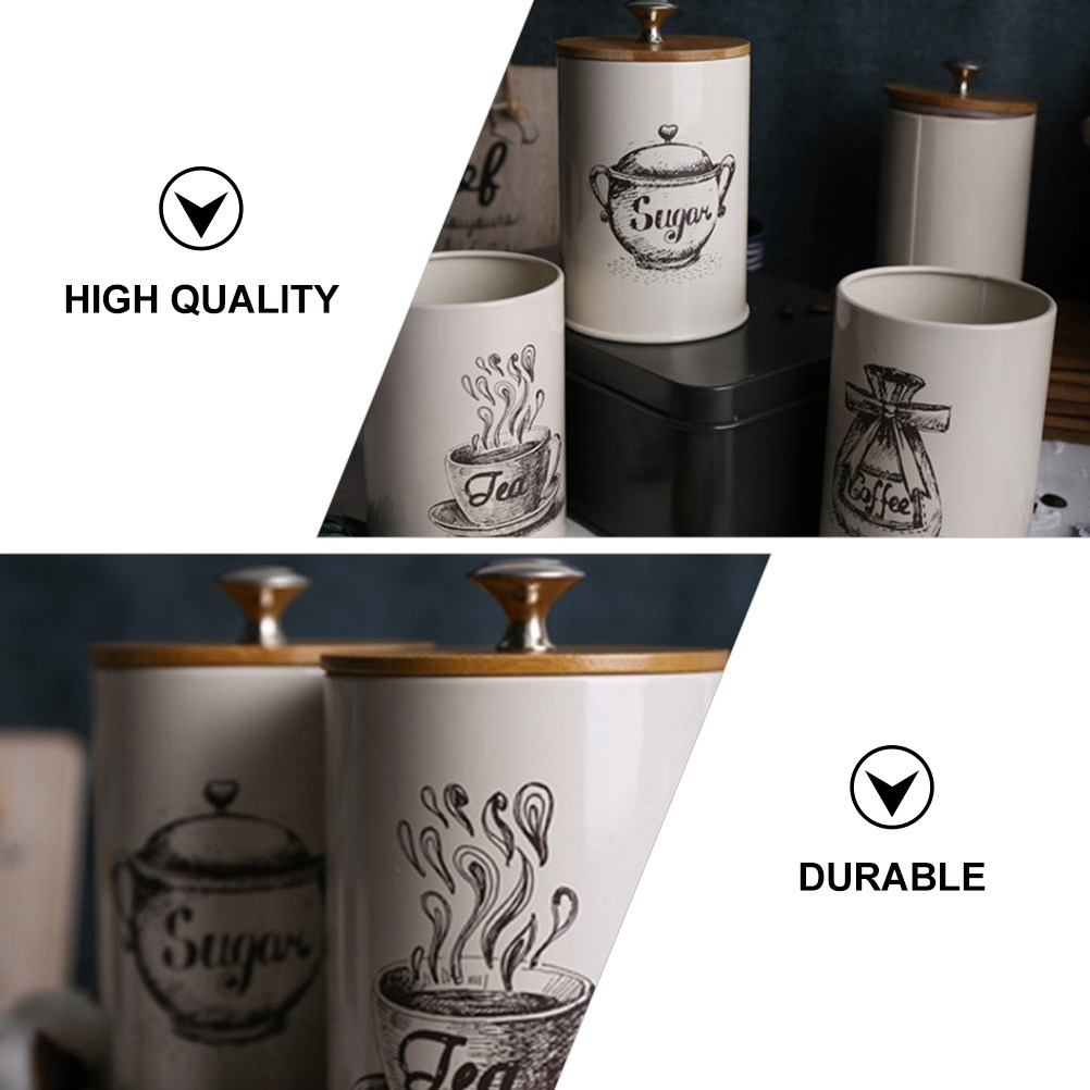 Tea Jar 3pcs Coffee Storage Ca – обзор и цена Food Storage Jars Plastic