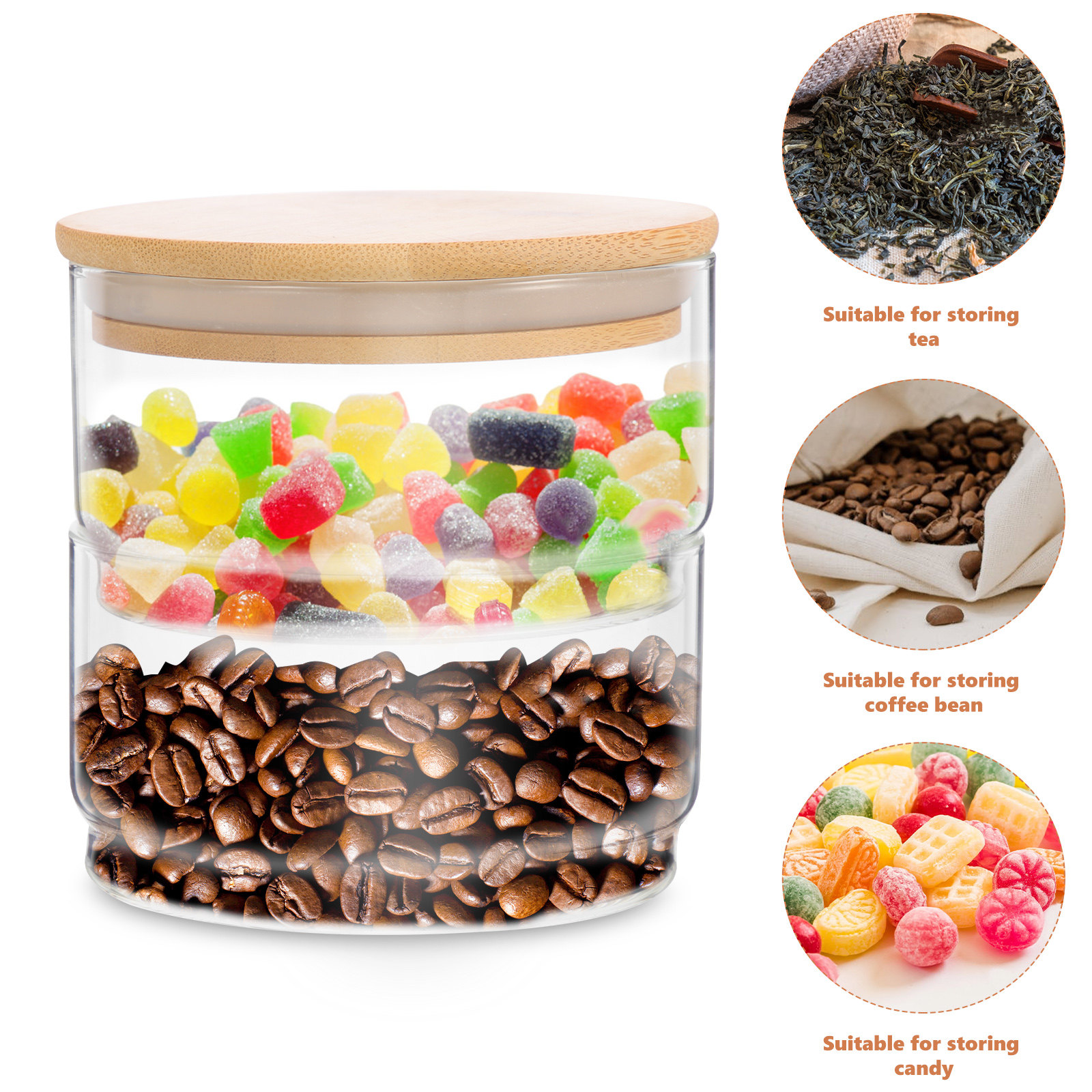1Set Clear Heavy-Duty Glass Se – обзор и цена Food Storage Jars Plastic