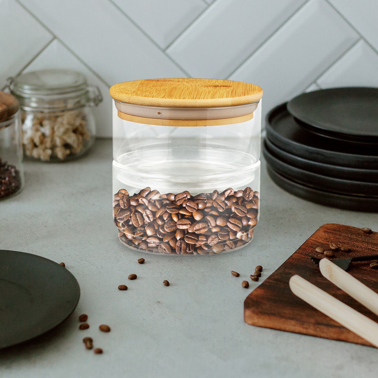 1Set Clear Heavy-Duty Glass Se – обзор и цена Food Storage Jars Plastic