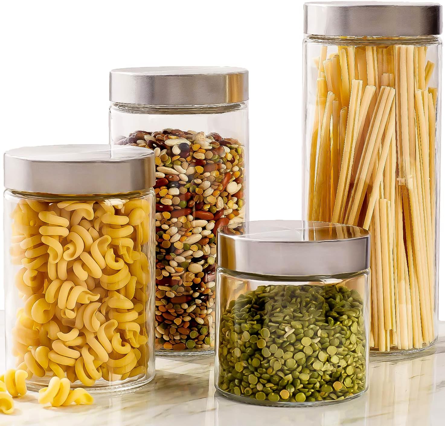 4pc Canister Sets for Kitchen  – обзор и цена Food Storage Jars Plastic