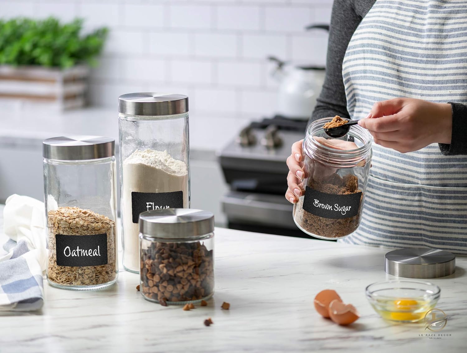 4pc Canister Sets for Kitchen  – обзор и цена Food Storage Jars Plastic
