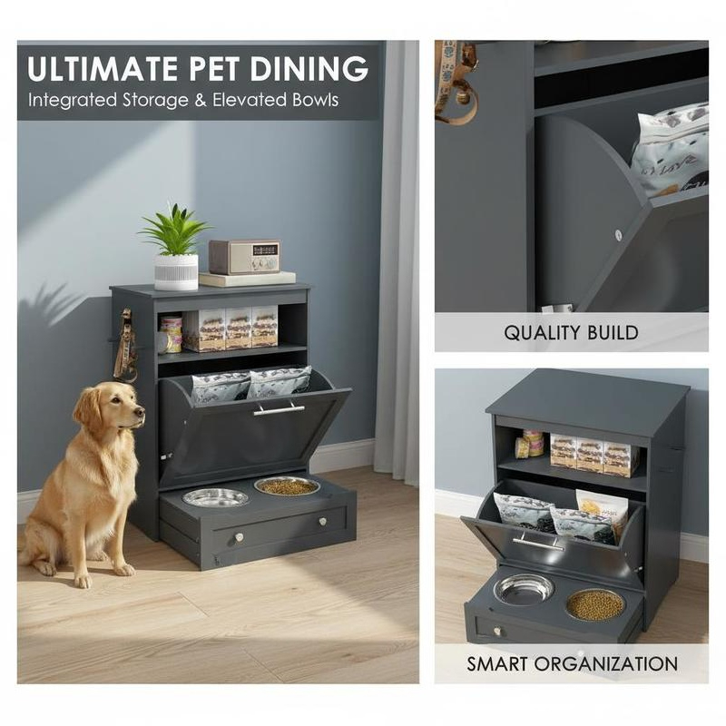 Pet Feeder Station Storage Cab – обзор и цена Food Storage Dog