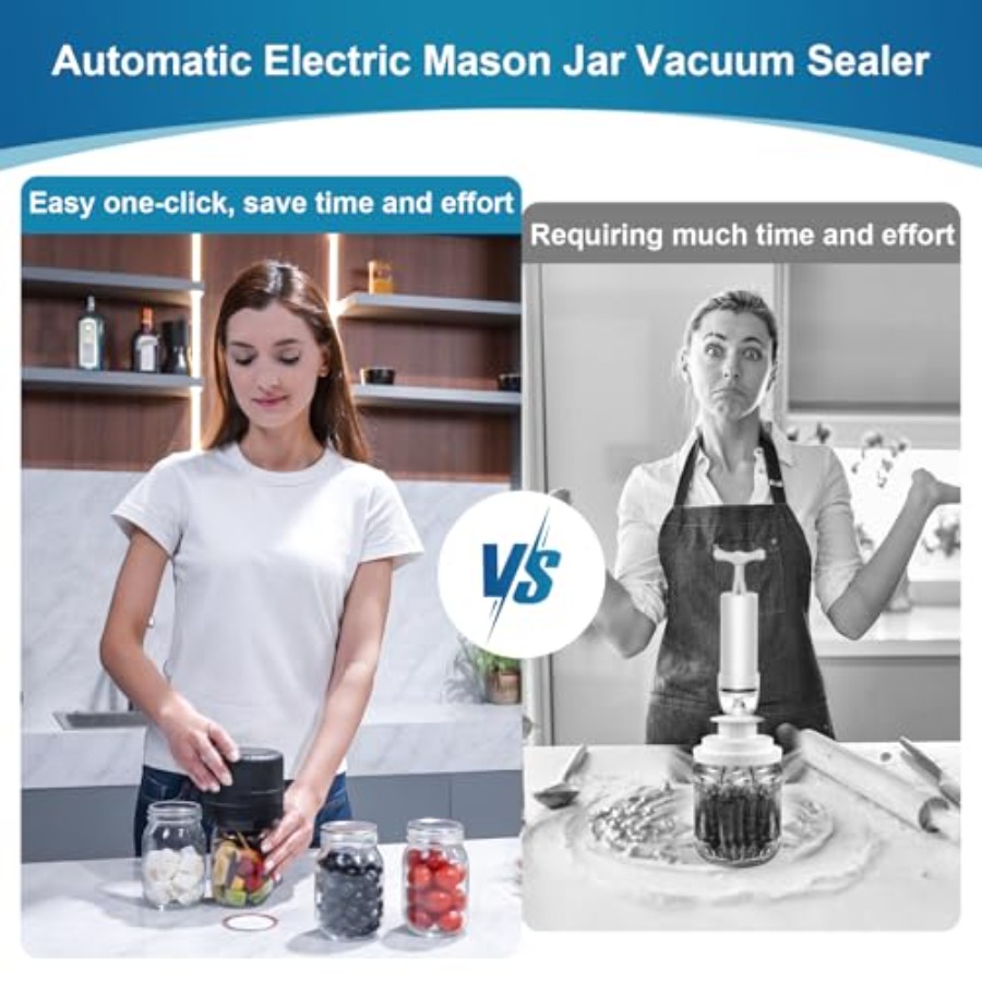 Electric Mason Jar Vacuum Seal – обзор и цена Food Storage Technology