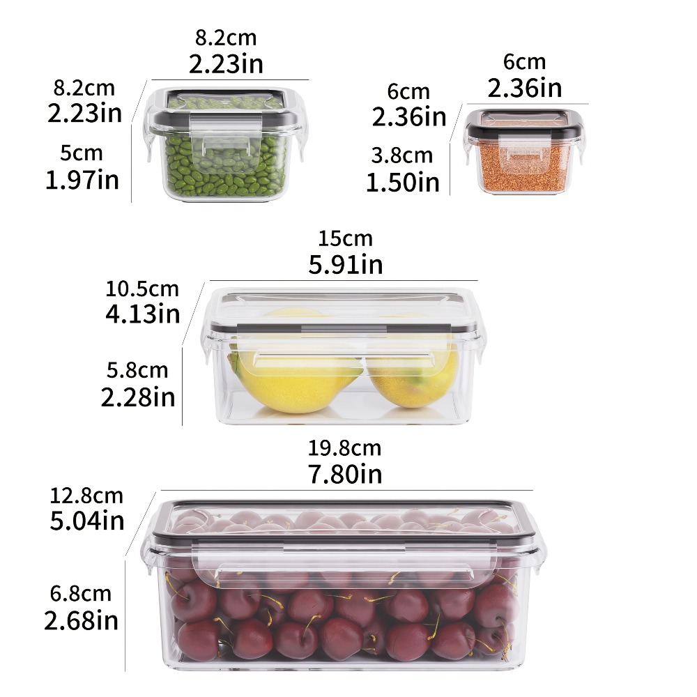 Set BPA-Free Airtight Food Con – обзор и цена Food Storage Jars Plastic