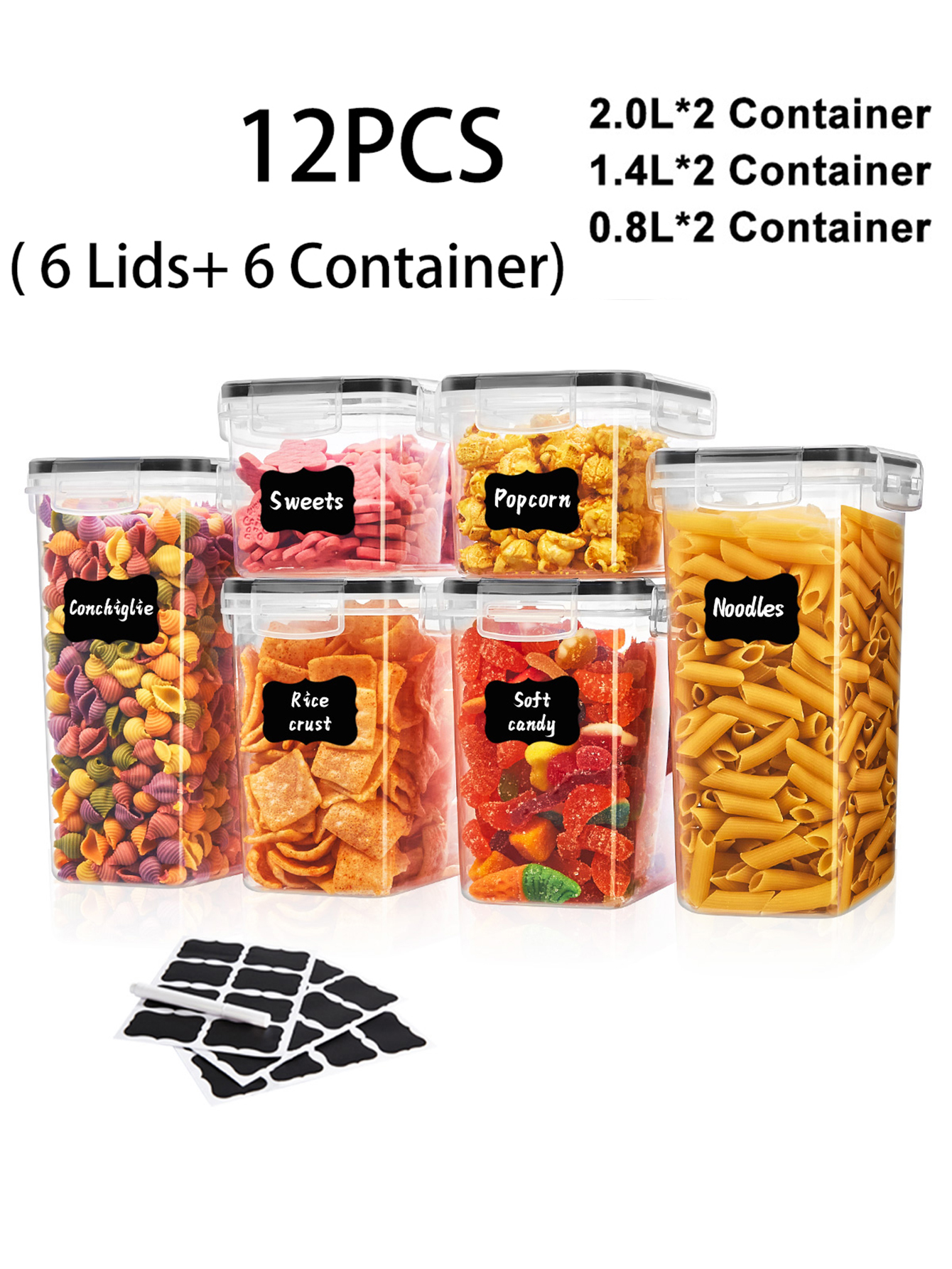 12pcs，Airtight food storage co – обзор и цена Food Storage Jars Plastic