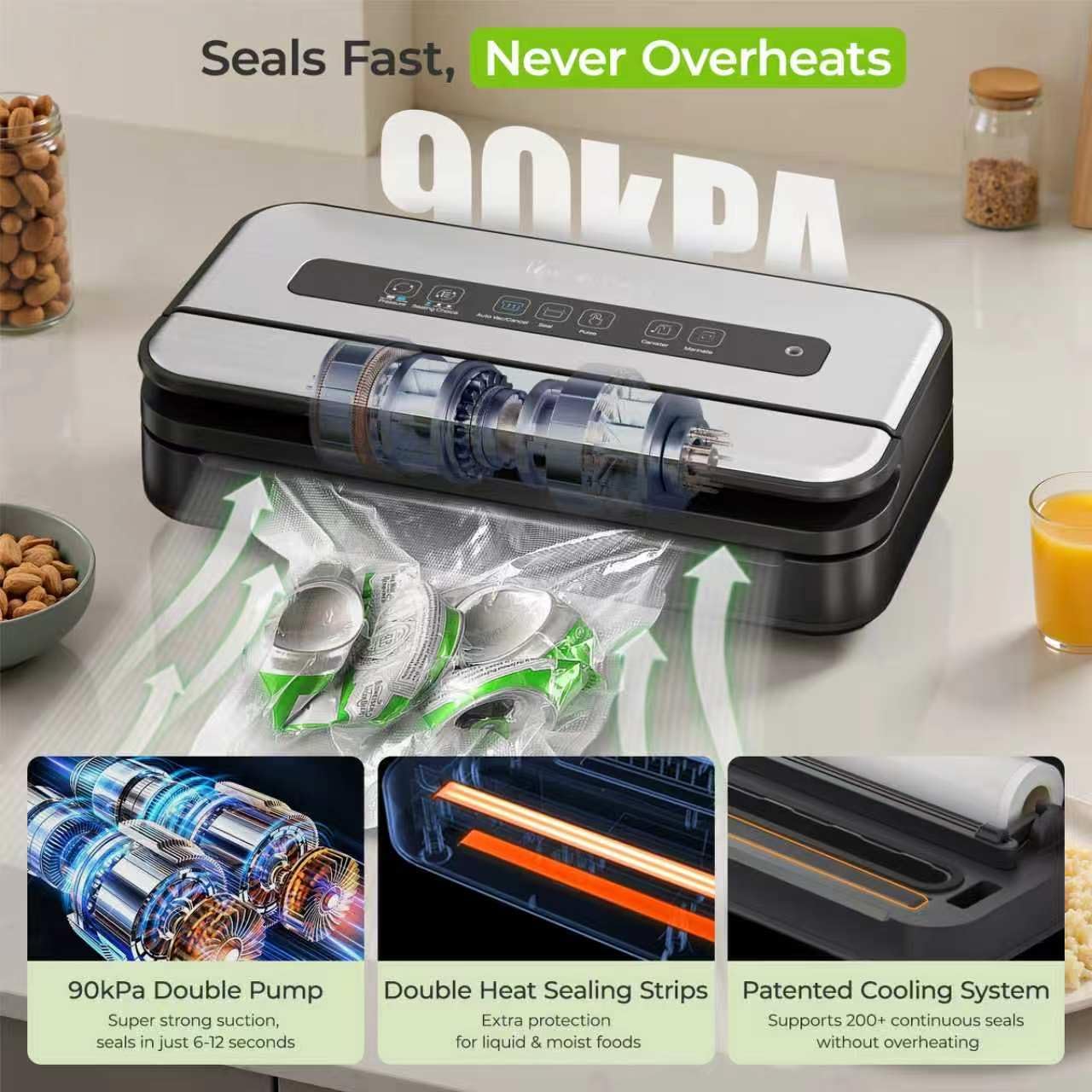 90Kpa Vacuum Sealer Machine, F – обзор и цена Vacuum Sealer Bag